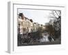 Looking Along the Catharijnsingel, Bicycles Stand on a Bridge over a Canal in Utrecht, Utrecht Prov-Stuart Forster-Framed Photographic Print