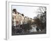 Looking Along the Catharijnsingel, Bicycles Stand on a Bridge over a Canal in Utrecht, Utrecht Prov-Stuart Forster-Framed Photographic Print