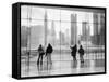 Looking at Ground Zero, Lower Manhattan, NYC-Walter Bibikow-Framed Stretched Canvas