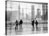 Looking at Ground Zero, Lower Manhattan, NYC-Walter Bibikow-Stretched Canvas