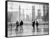 Looking at Ground Zero, Lower Manhattan, NYC-Walter Bibikow-Framed Stretched Canvas