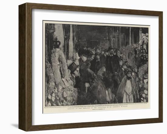 Looking at the Wreaths in the Cloisters of St George's, Windsor-William Hatherell-Framed Giclee Print