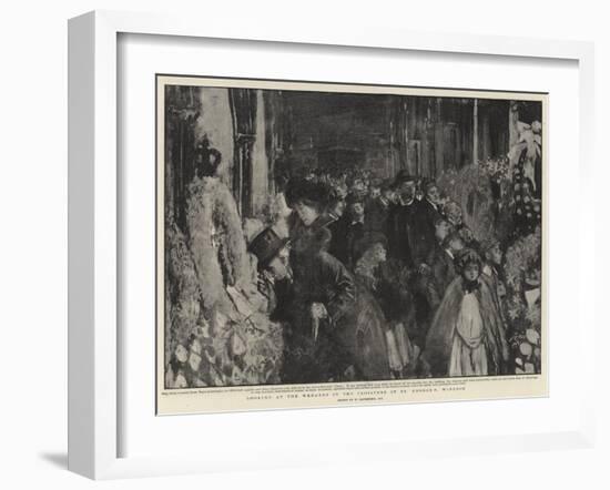 Looking at the Wreaths in the Cloisters of St George's, Windsor-William Hatherell-Framed Giclee Print