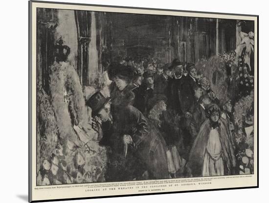 Looking at the Wreaths in the Cloisters of St George's, Windsor-William Hatherell-Mounted Giclee Print