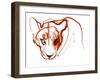 Looking at you looking at me, 2021, (mixed media on paper)-Mark Adlington-Framed Giclee Print