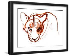 Looking at you looking at me, 2021, (mixed media on paper)-Mark Adlington-Framed Giclee Print