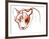 Looking at you looking at me, 2021, (mixed media on paper)-Mark Adlington-Framed Giclee Print