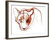 Looking at you looking at me, 2021, (mixed media on paper)-Mark Adlington-Framed Giclee Print