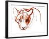 Looking at you looking at me, 2021, (mixed media on paper)-Mark Adlington-Framed Giclee Print