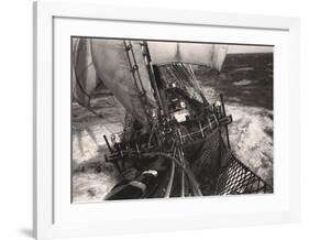 Looking Back from the Bow of Parma-Alan Villiers-Framed Premium Giclee Print