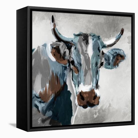 Looking Cow-Milli Villa-Framed Stretched Canvas