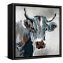 Looking Cow-Milli Villa-Framed Stretched Canvas