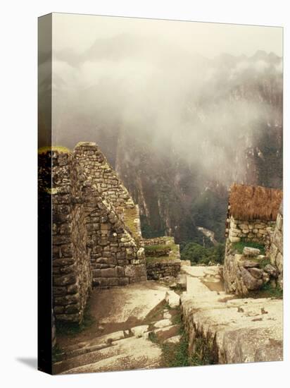 Looking Down Ancient Remains of Machu Picchu, Peru-Pete Oxford-Stretched Canvas