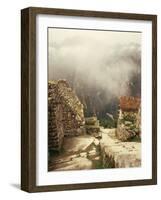 Looking Down Ancient Remains of Machu Picchu, Peru-Pete Oxford-Framed Photographic Print