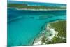 Looking Down at Airplane's Shadow, Jet Ski, Clear Tropical Water and Islands, Exuma Chain, Bahamas-James White-Mounted Photographic Print