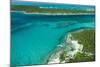 Looking Down at Airplane's Shadow, Jet Ski, Clear Tropical Water and Islands, Exuma Chain, Bahamas-James White-Mounted Photographic Print