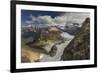 Looking Down at Grinnell Glacier in Glacier National Park, Montana, USA-Chuck Haney-Framed Photographic Print