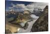 Looking Down at Grinnell Glacier in Glacier National Park, Montana, USA-Chuck Haney-Stretched Canvas
