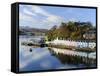 Looking Down at the Harbour of Portree, Isle of Skye, Inner Hebrides, Scotland-Chris Hepburn-Framed Stretched Canvas