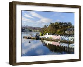 Looking Down at the Harbour of Portree, Isle of Skye, Inner Hebrides, Scotland-Chris Hepburn-Framed Photographic Print