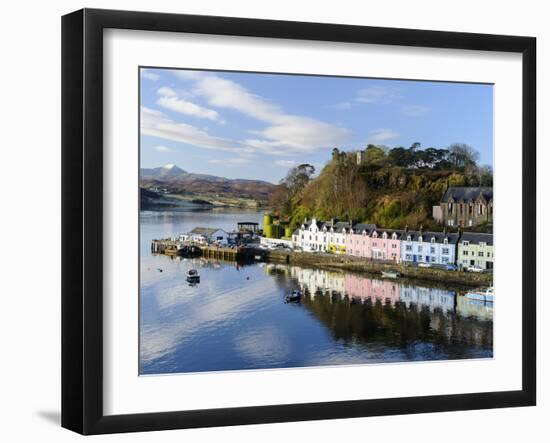 Looking Down at the Harbour of Portree, Isle of Skye, Inner Hebrides, Scotland-Chris Hepburn-Framed Photographic Print