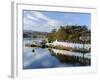 Looking Down at the Harbour of Portree, Isle of Skye, Inner Hebrides, Scotland-Chris Hepburn-Framed Photographic Print