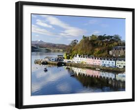 Looking Down at the Harbour of Portree, Isle of Skye, Inner Hebrides, Scotland-Chris Hepburn-Framed Photographic Print