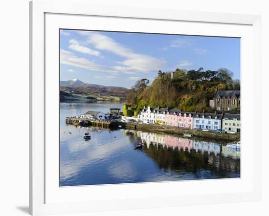 Looking Down at the Harbour of Portree, Isle of Skye, Inner Hebrides, Scotland-Chris Hepburn-Framed Photographic Print