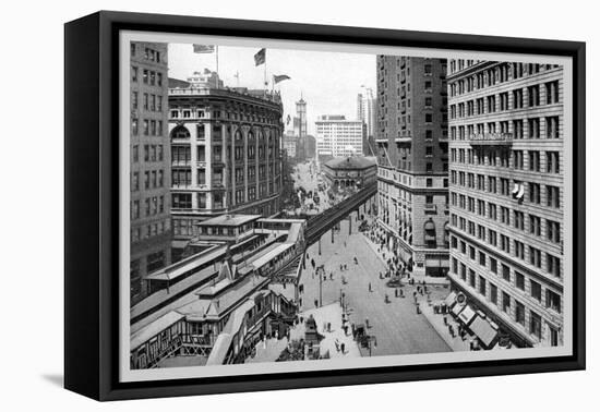 Looking Down Broadway Towards Herald Square, 1911-Moses King-Framed Stretched Canvas