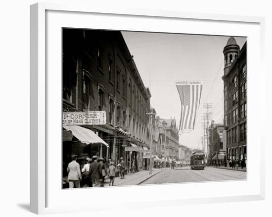 Looking Down Congress St. from Congress Square, Portland, Me.-null-Framed Photo