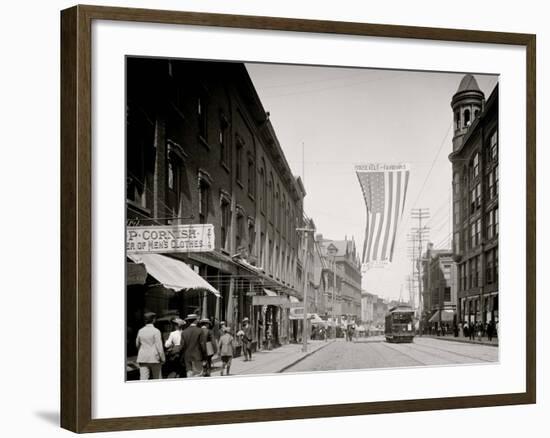 Looking Down Congress St. from Congress Square, Portland, Me.-null-Framed Photo