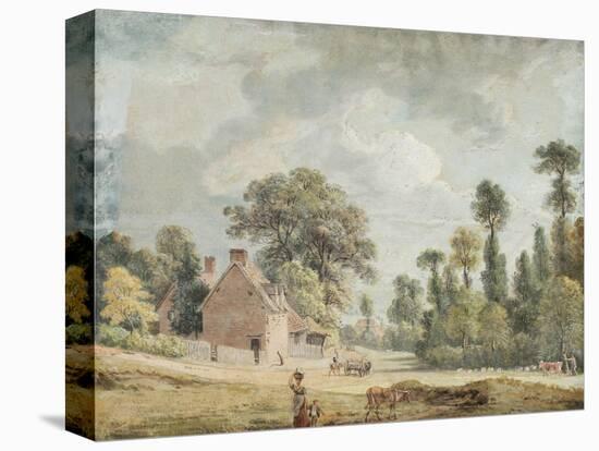 Looking Down Egham Hill-Paul Sandby-Stretched Canvas