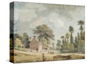 Looking Down Egham Hill-Paul Sandby-Stretched Canvas