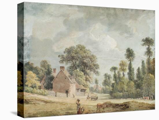 Looking Down Egham Hill-Paul Sandby-Stretched Canvas
