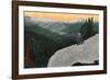 'Looking down from Mount Rainier', c1916-Asahel Curtis-Framed Photographic Print