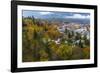 Looking Down into Autumn in Downtown Nelson, British, Columbia, Canada-Chuck Haney-Framed Photographic Print