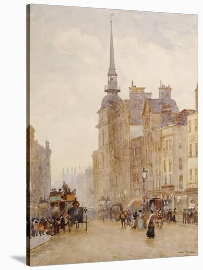 Looking Down Ludgate Hill from the Steps of St. Pauls, 1900-Herbert Menzies Marshall-Stretched Canvas