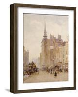 Looking Down Ludgate Hill from the Steps of St. Pauls, 1900-Herbert Menzies Marshall-Framed Giclee Print