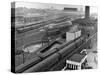 Looking Down on Railroad Yard at Union Station Showing Roundhouse Turntable-Alfred Eisenstaedt-Stretched Canvas