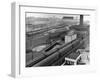 Looking Down on Railroad Yard at Union Station Showing Roundhouse Turntable-Alfred Eisenstaedt-Framed Photographic Print