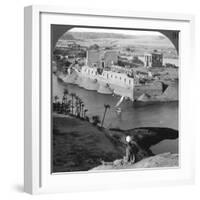 Looking Down on the Island of Philae and its Temples, Egypt, 1905-Underwood & Underwood-Framed Photographic Print