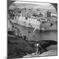 Looking Down on the Island of Philae and its Temples, Egypt, 1905-Underwood & Underwood-Mounted Photographic Print