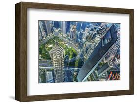 Looking Down on the Liujiashui Financial District, Shanghai, China.-William Perry-Framed Photographic Print