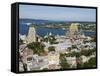 Looking Down on the Old City, Quebec City, Quebec, Canada, North America-Michael DeFreitas-Framed Stretched Canvas