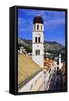 Looking Down on the Stradun (Placa) from the Walls Above the Pile Gate-Simon Montgomery-Framed Stretched Canvas