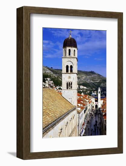 Looking Down on the Stradun (Placa) from the Walls Above the Pile Gate-Simon Montgomery-Framed Photographic Print