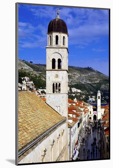 Looking Down on the Stradun (Placa) from the Walls Above the Pile Gate-Simon Montgomery-Mounted Photographic Print