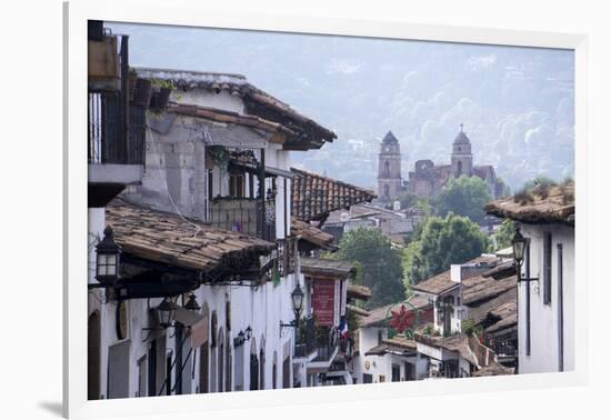 Looking down on town centre, Valle de Bravo, Mexico, North America-Peter Groenendijk-Framed Photographic Print