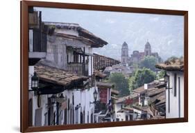 Looking down on town centre, Valle de Bravo, Mexico, North America-Peter Groenendijk-Framed Photographic Print