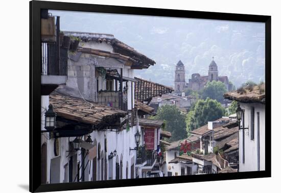 Looking down on town centre, Valle de Bravo, Mexico, North America-Peter Groenendijk-Framed Photographic Print